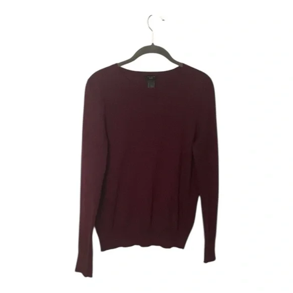 ANN TAYLOR FACTORY Burgundy Long Sleeve Sweater Sz MPetite - Picture 2 of 3